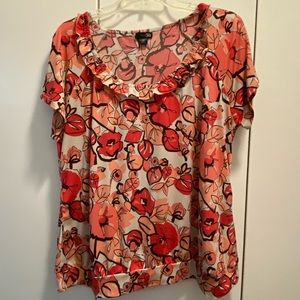 Floral Flowy Blouse - Shades of Pink